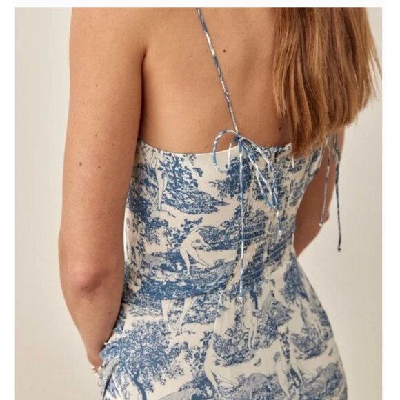 REFORMATION Kourtney Dress  Sold Out Pastoral Print Size 4 - Picture 2 of 9